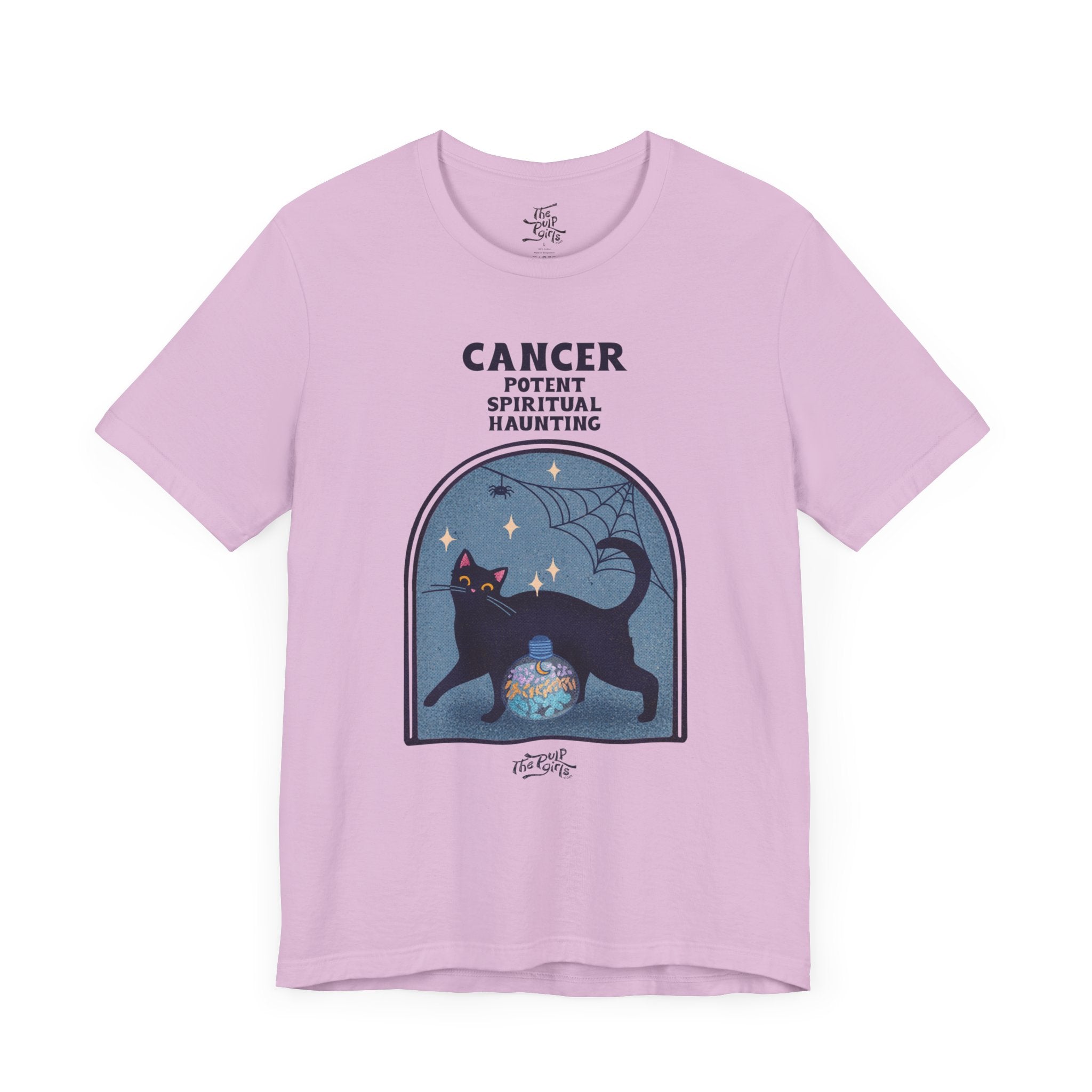 Spooky Cancer Cat Astrology Tee