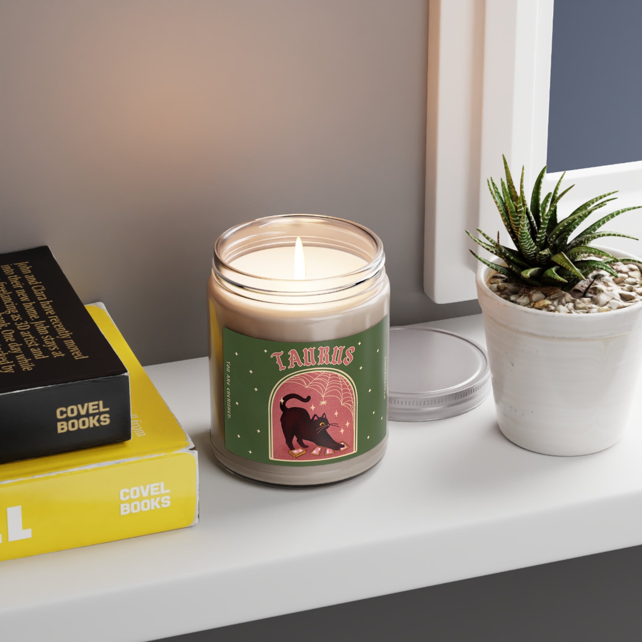 Taurus Spooky Cat Astrology Candle