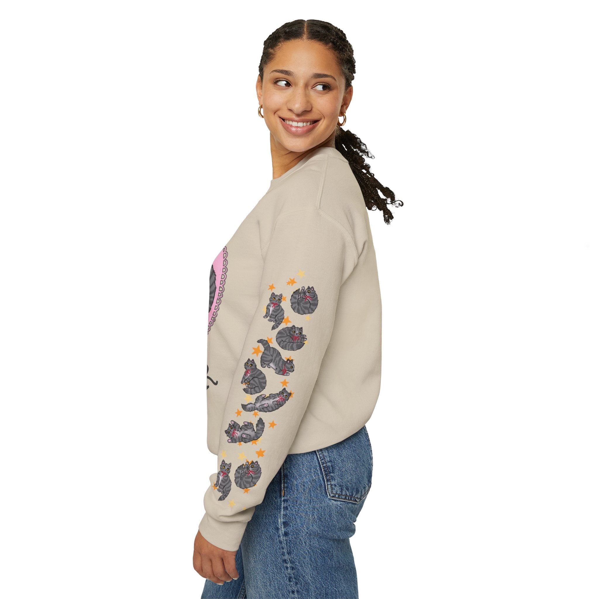 Grey Cat Lover Crewneck Sweatshirt