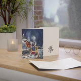 Winter Seaside Cottage Greeting Card