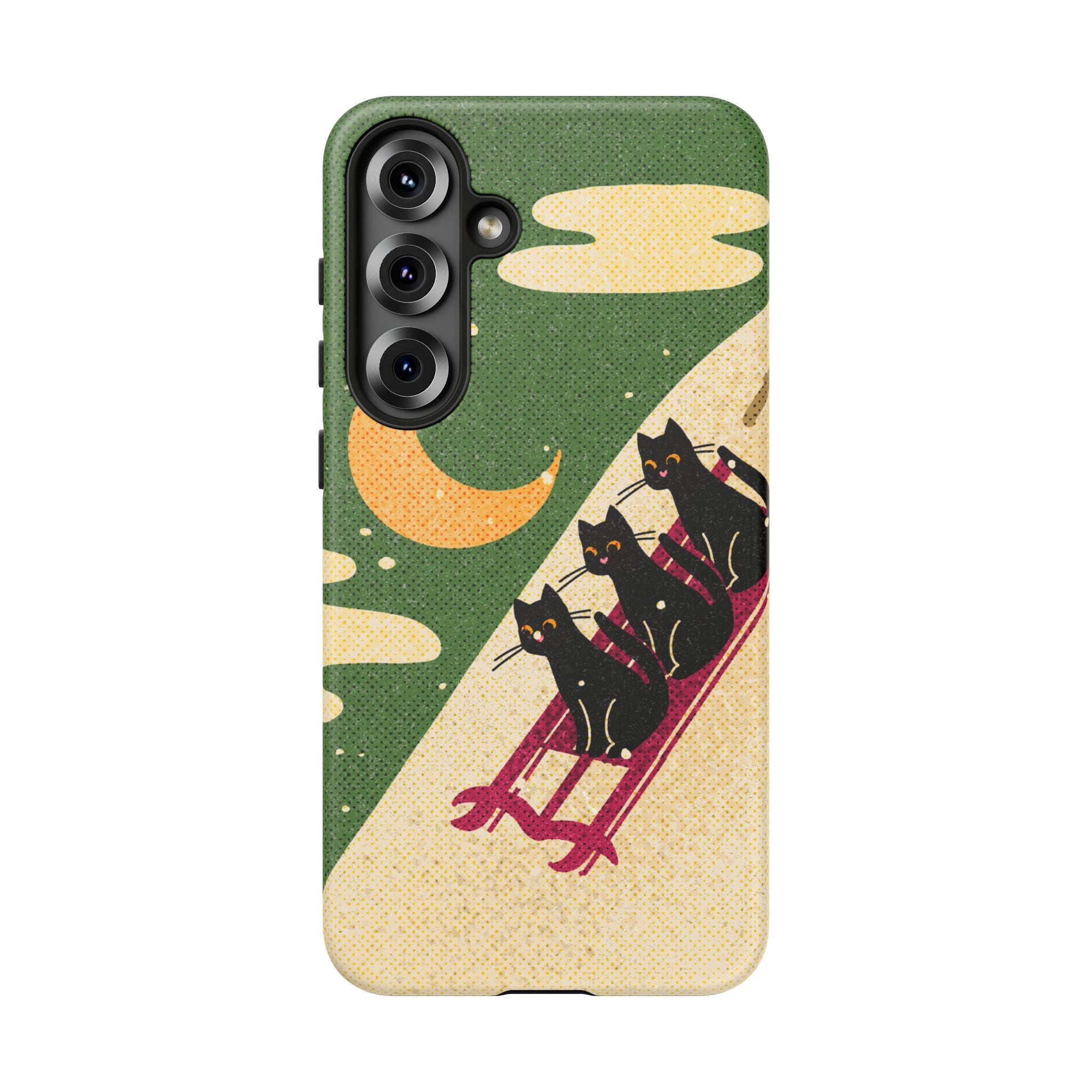 Sledding Kitties Phone Case