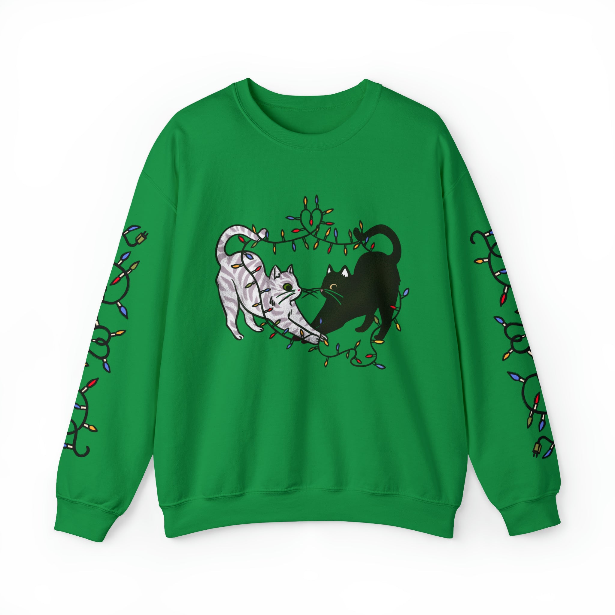 Festive Kitty Crewneck Sweatshirt
