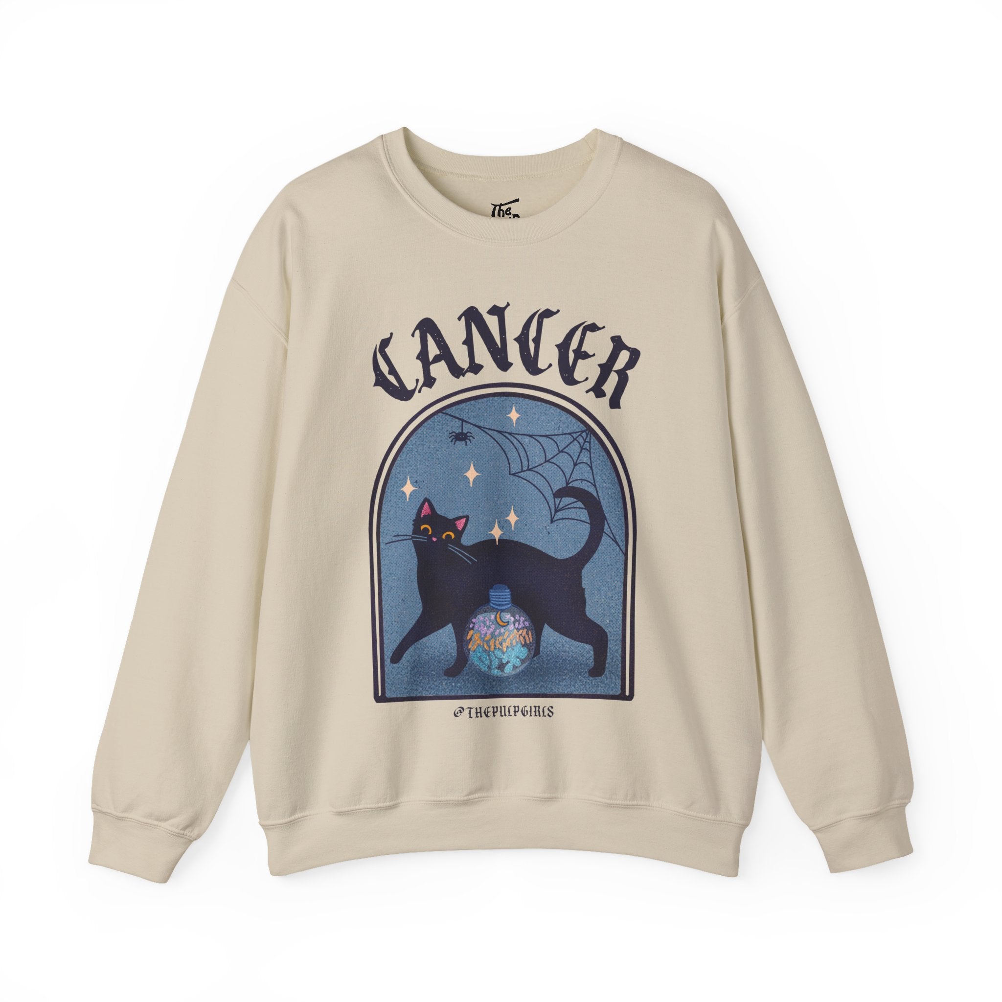 Cancer Spooky Cat Astrology Crewneck
