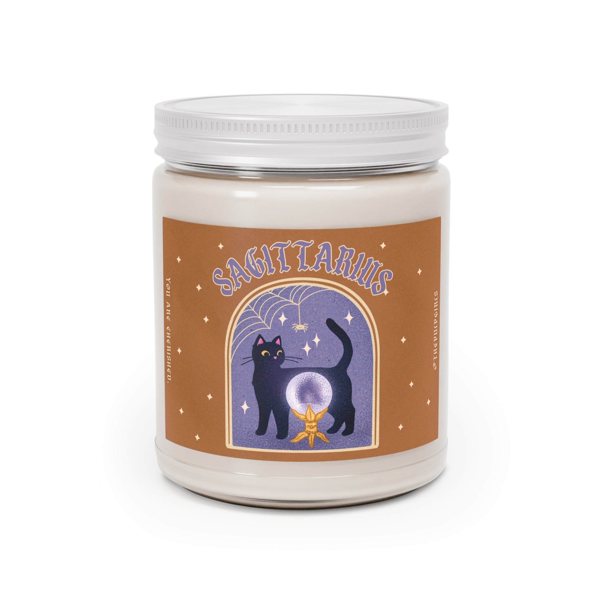 Sagittarius Spooky Cat Astrology Candle