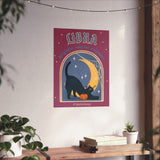 Libra Spooky Cat Astrology Art Print