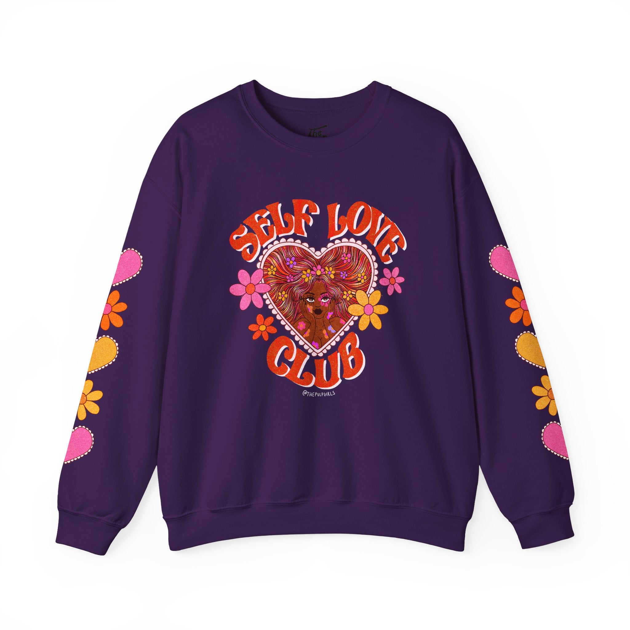 Self Love Club Orange Crewneck Sweatshirt