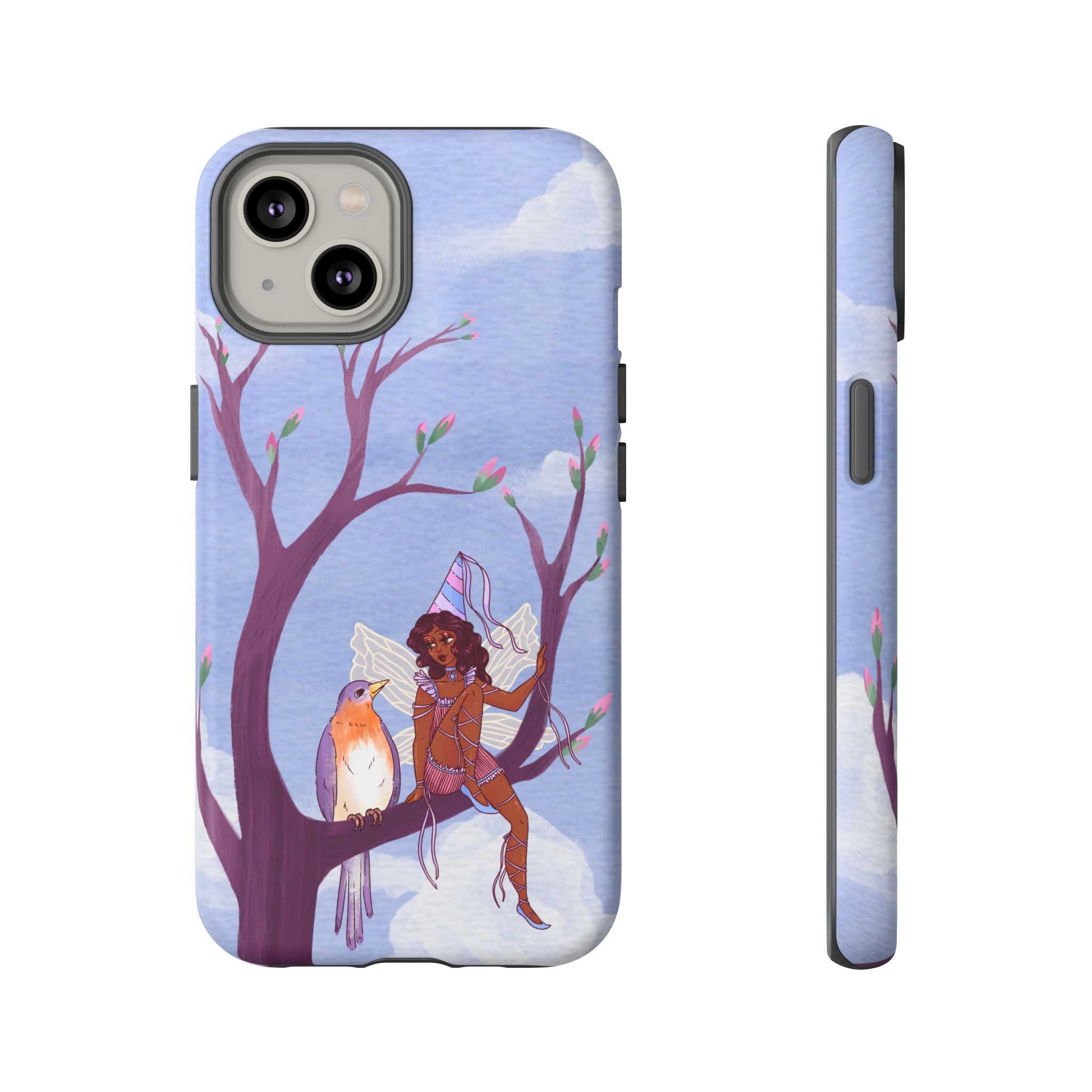 Purple Bird & Fairy Phone Case