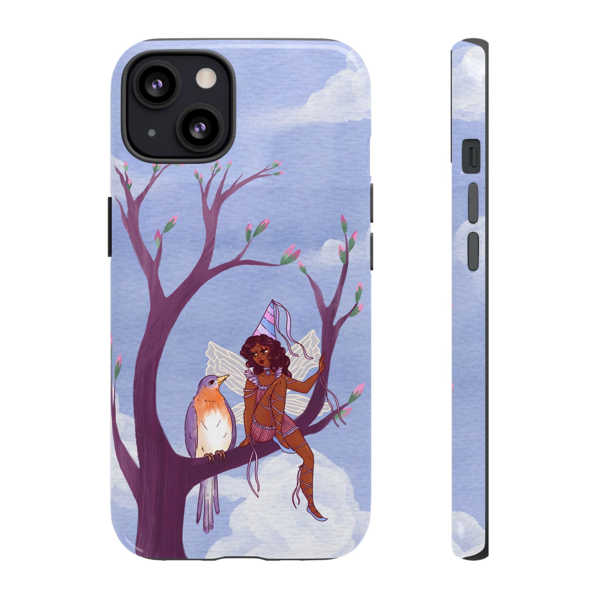 Purple Bird & Fairy Phone Case