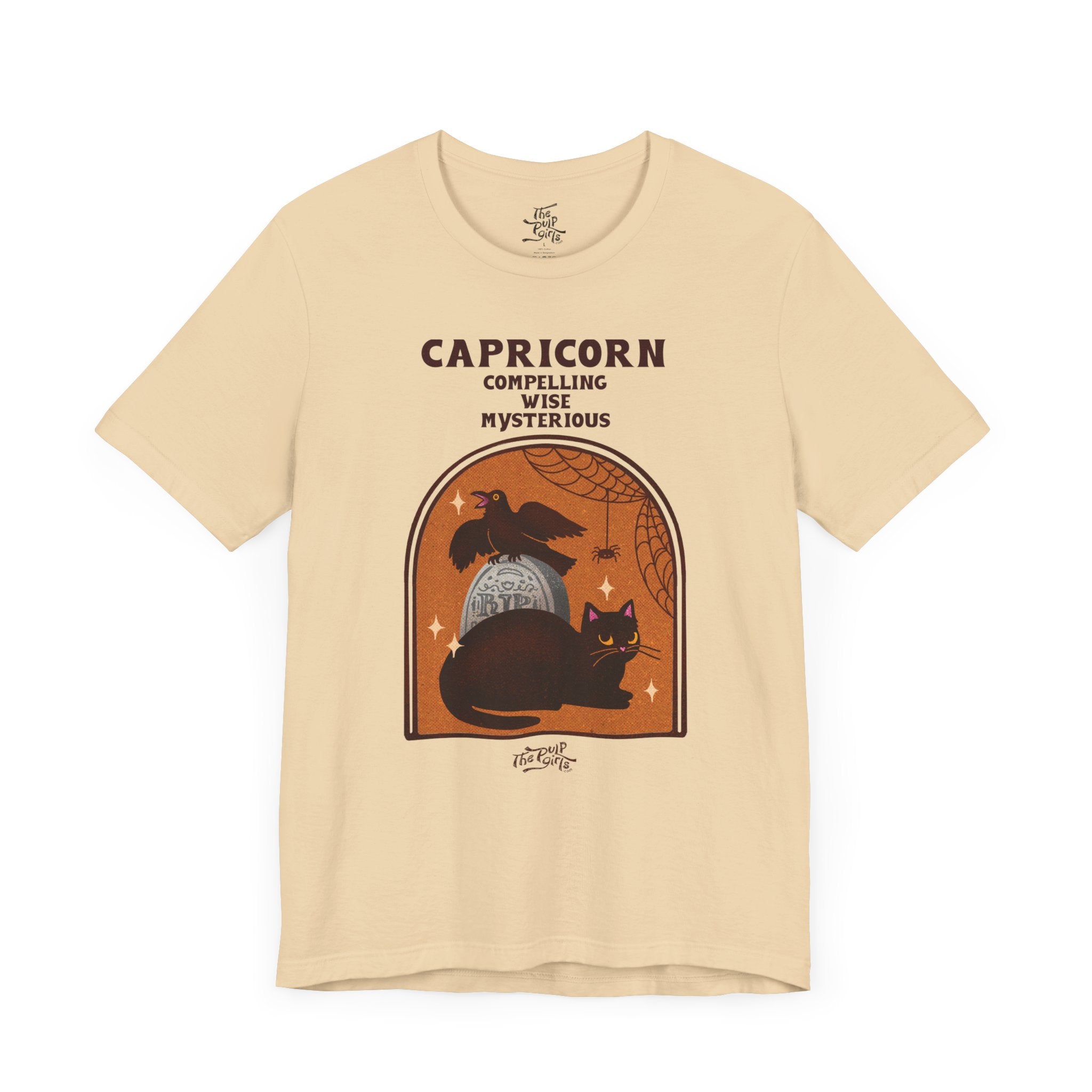 Spooky Capricorn Cat Astrology Tee