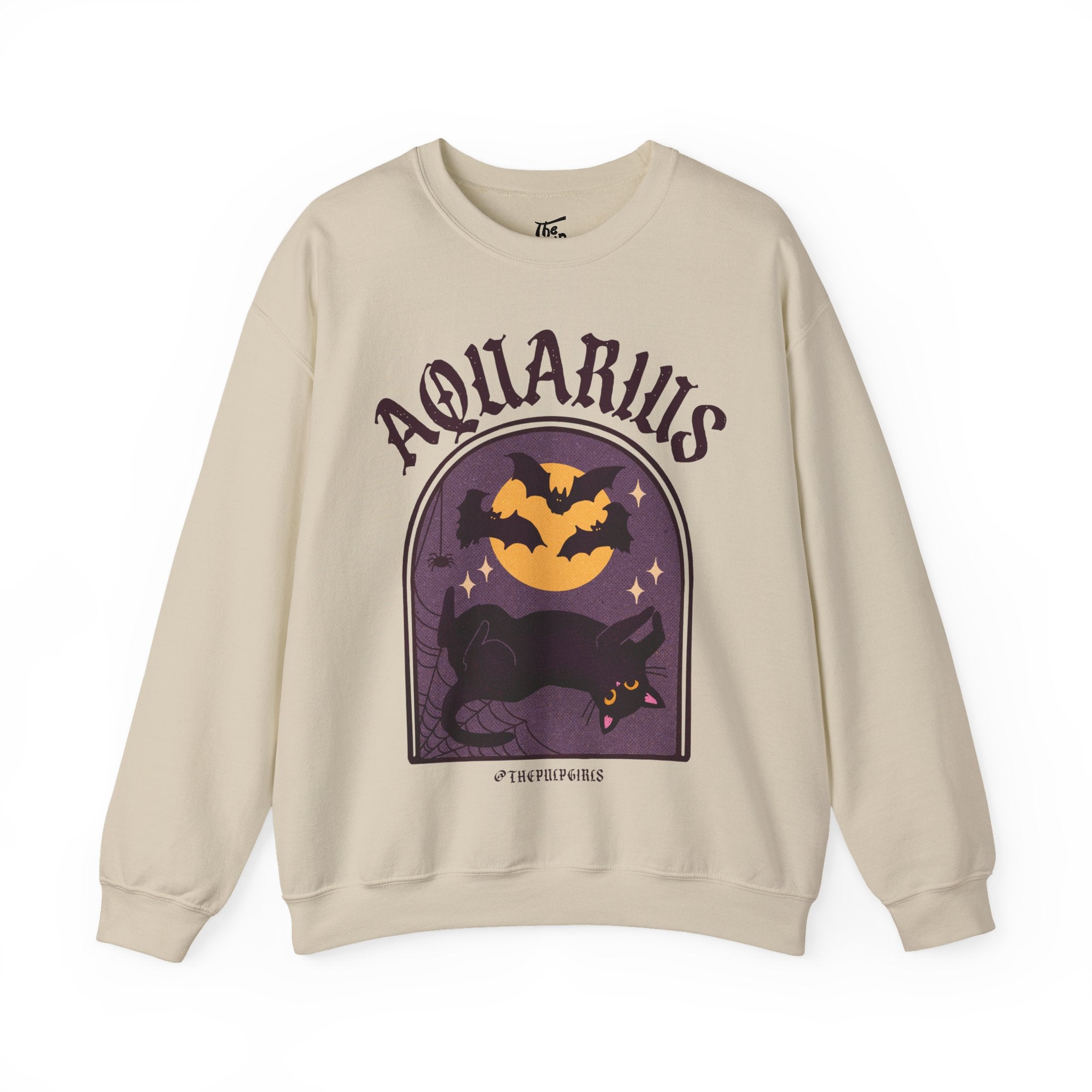 Aquarius Spooky Cat Astrology Crewneck