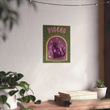 Pisces Spooky Cat Astrology Art Print