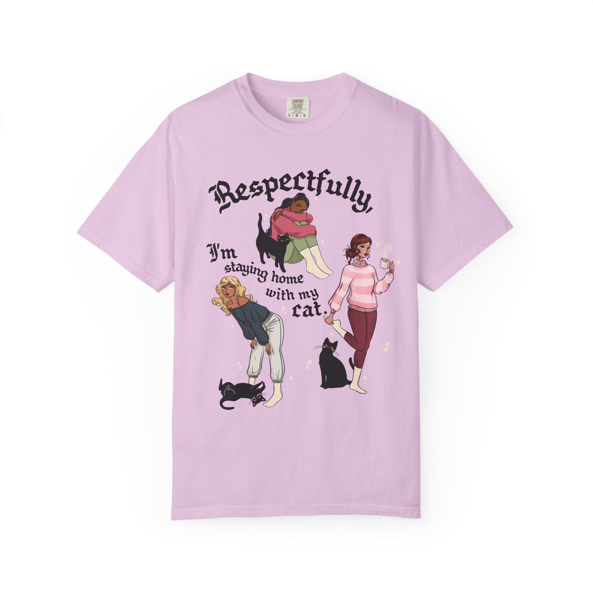 Staying Home With My Cat Tee