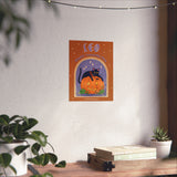 Leo Spooky Cat Astrology Art Print