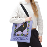 Aquarius Whimsical Crow Tote Bag
