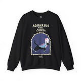 Aquarius Halloween Cat Astrology Crewneck