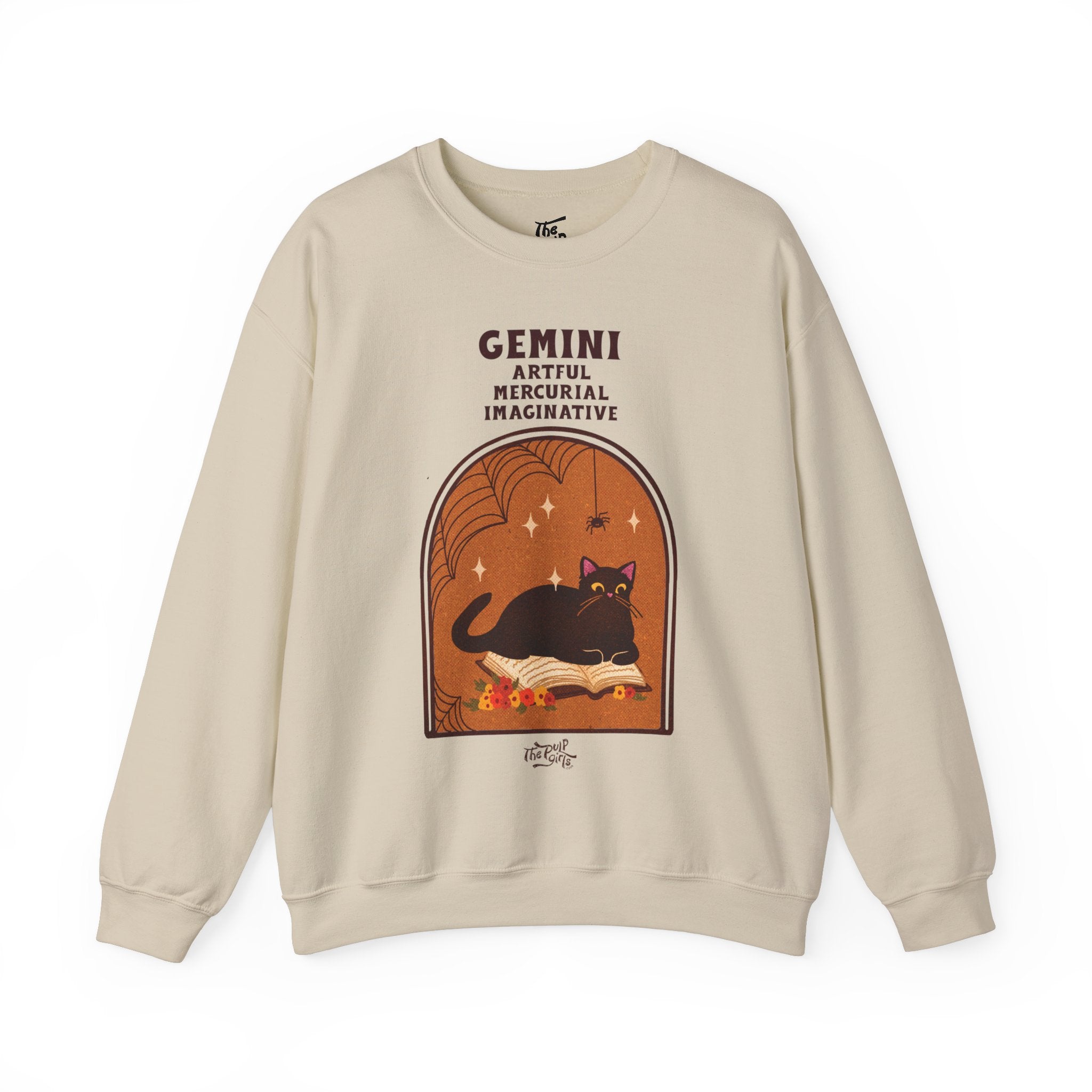 Spooky Gemini Cat Astrology Crewneck