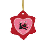 Aries Cat Ceramic Ornament