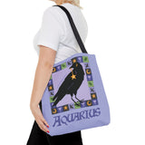 Aquarius Whimsical Crow Tote Bag