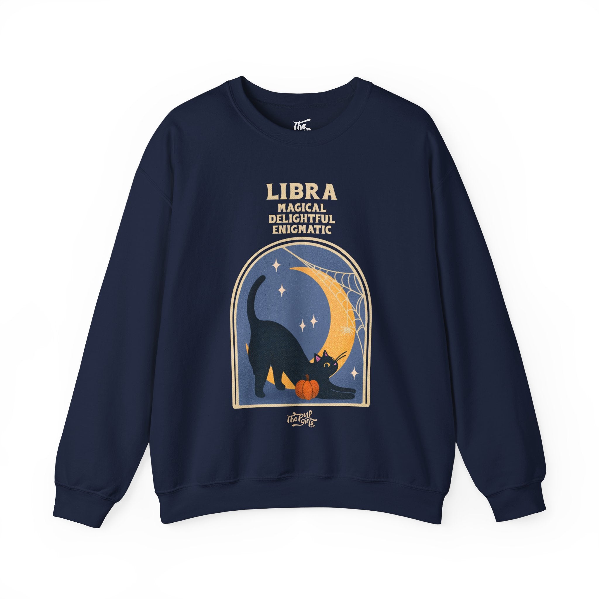 Spooky Libra Cat Astrology Crewneck