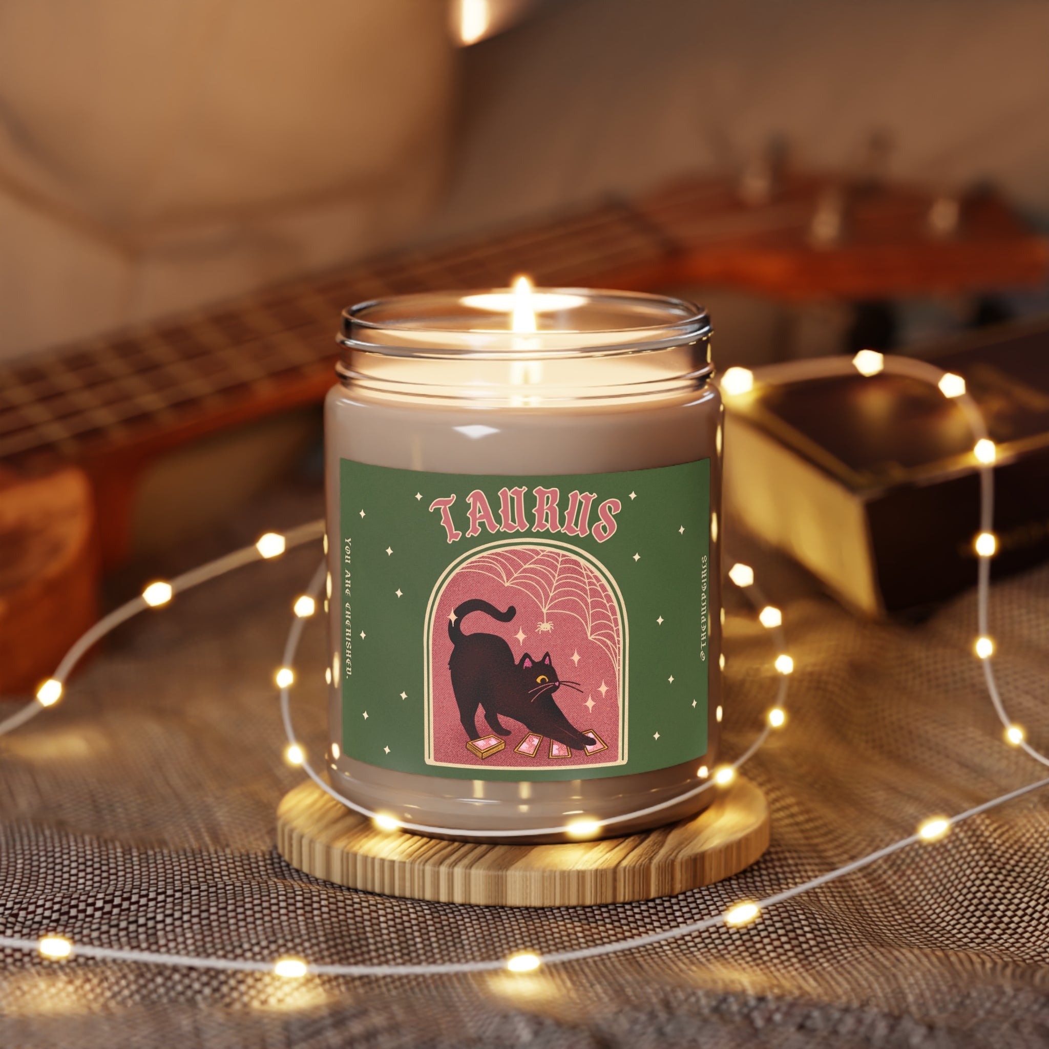 Taurus Spooky Cat Astrology Candle