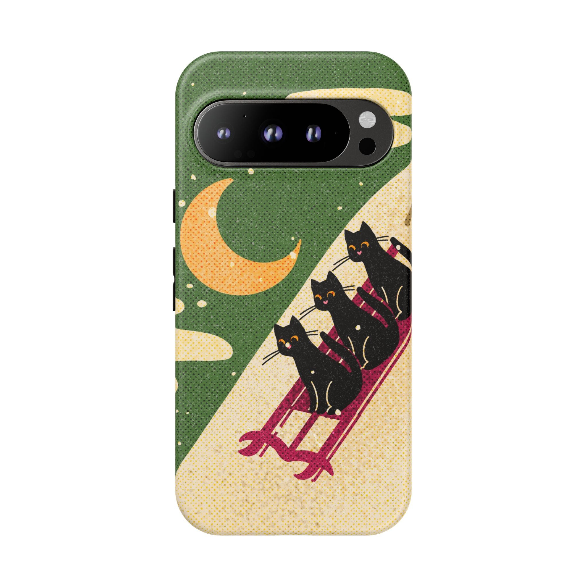 Sledding Kitties Phone Case