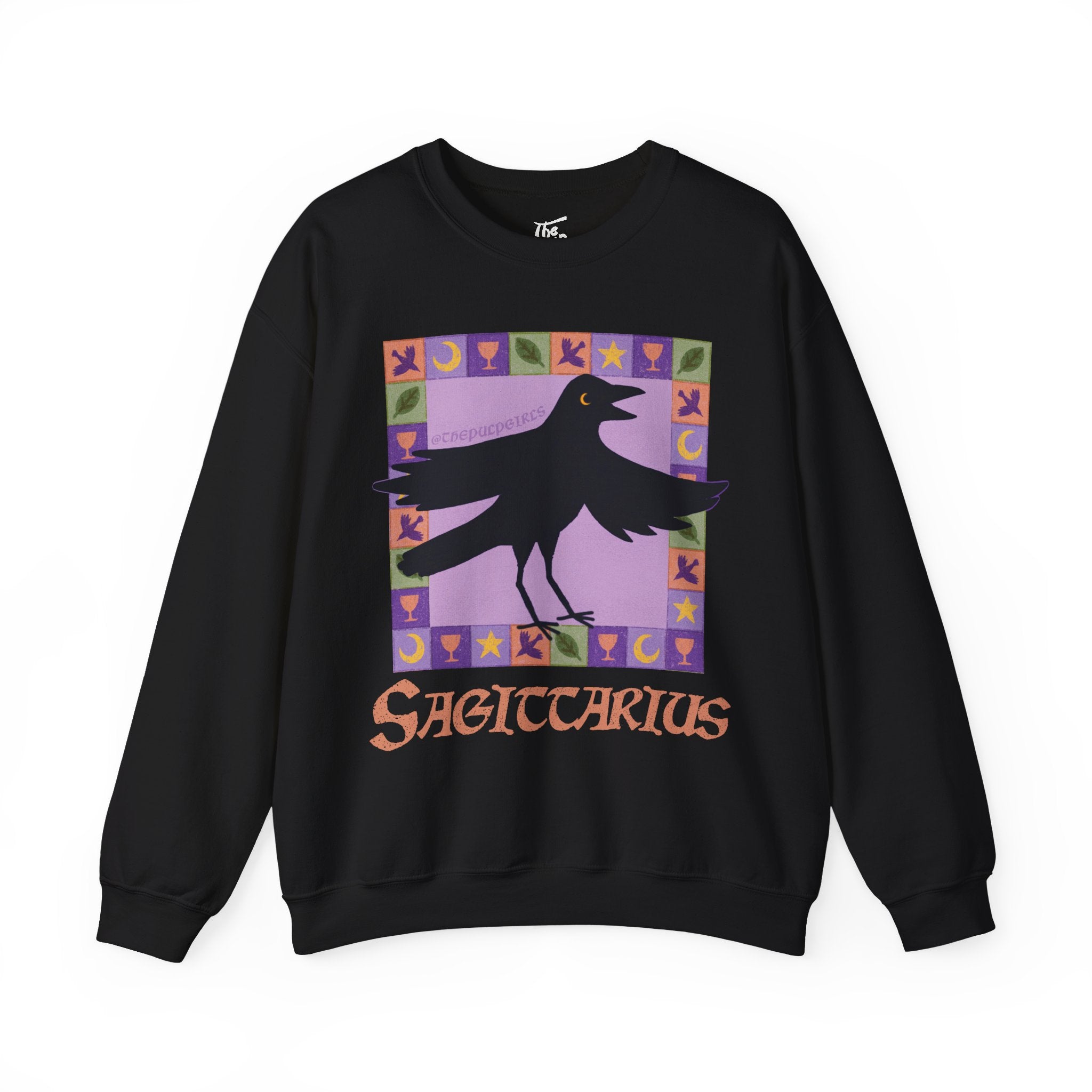 Sagittarius Whimsical Crow Crewneck Sweatshirt