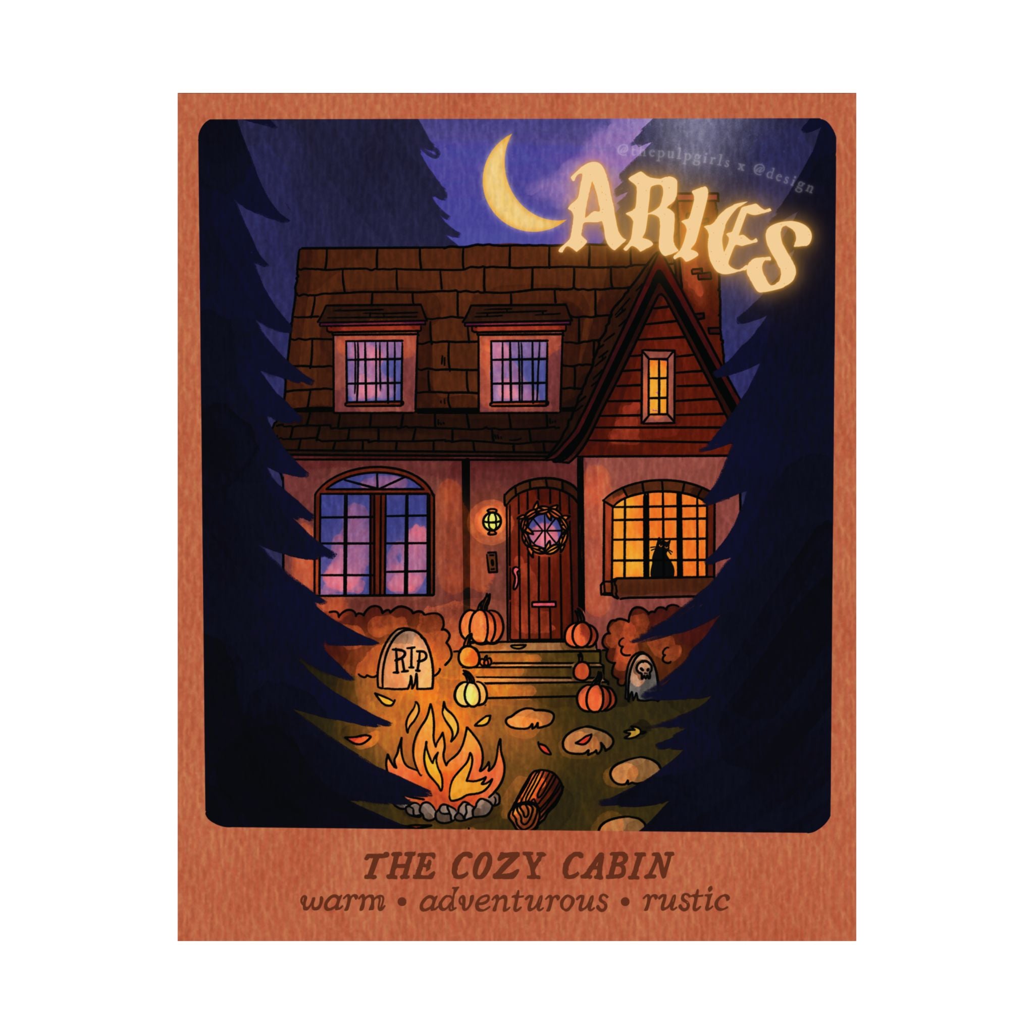 Aries Autumn Home Astrology Art Print