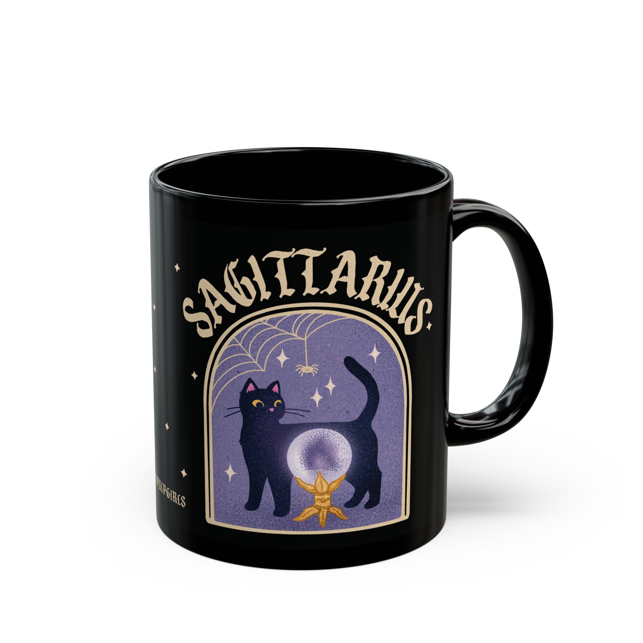 Sagittarius Spooky Cat Astrology Mug