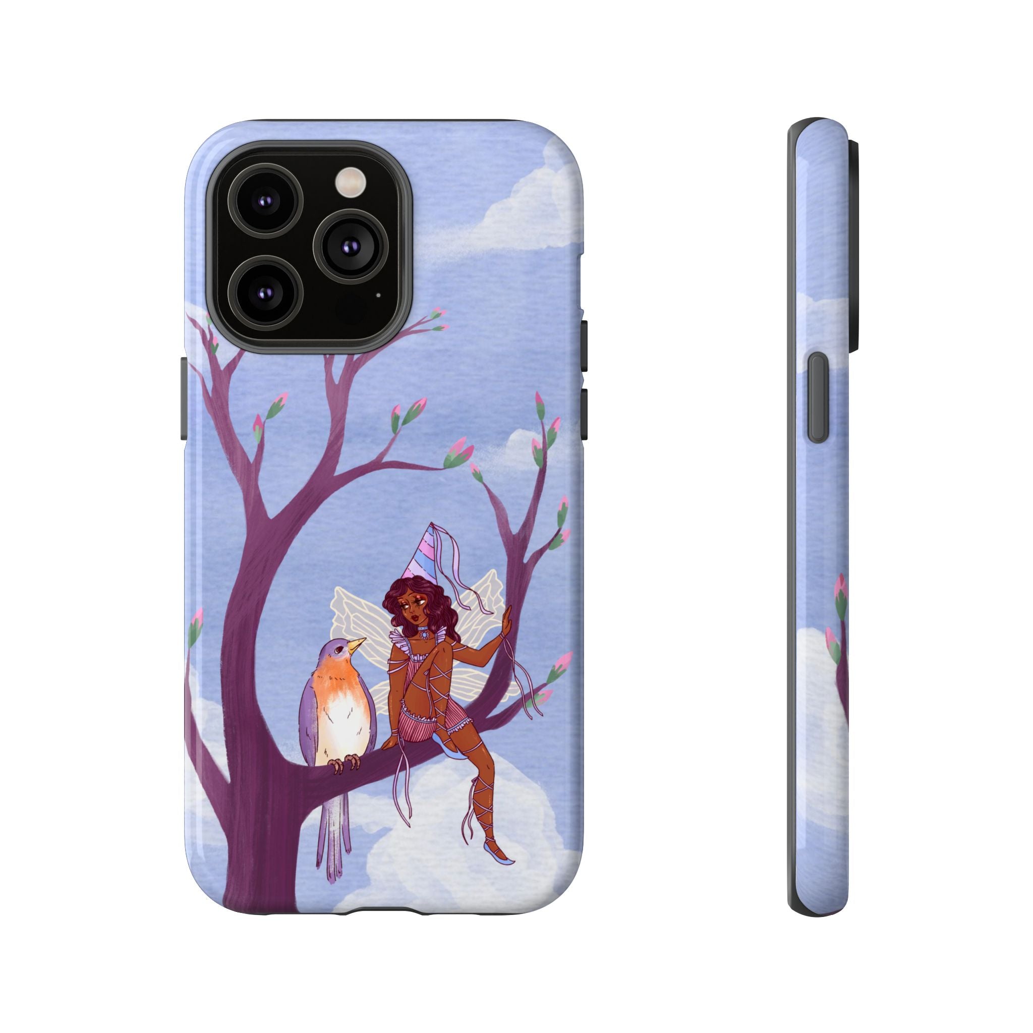 Purple Bird & Fairy Phone Case