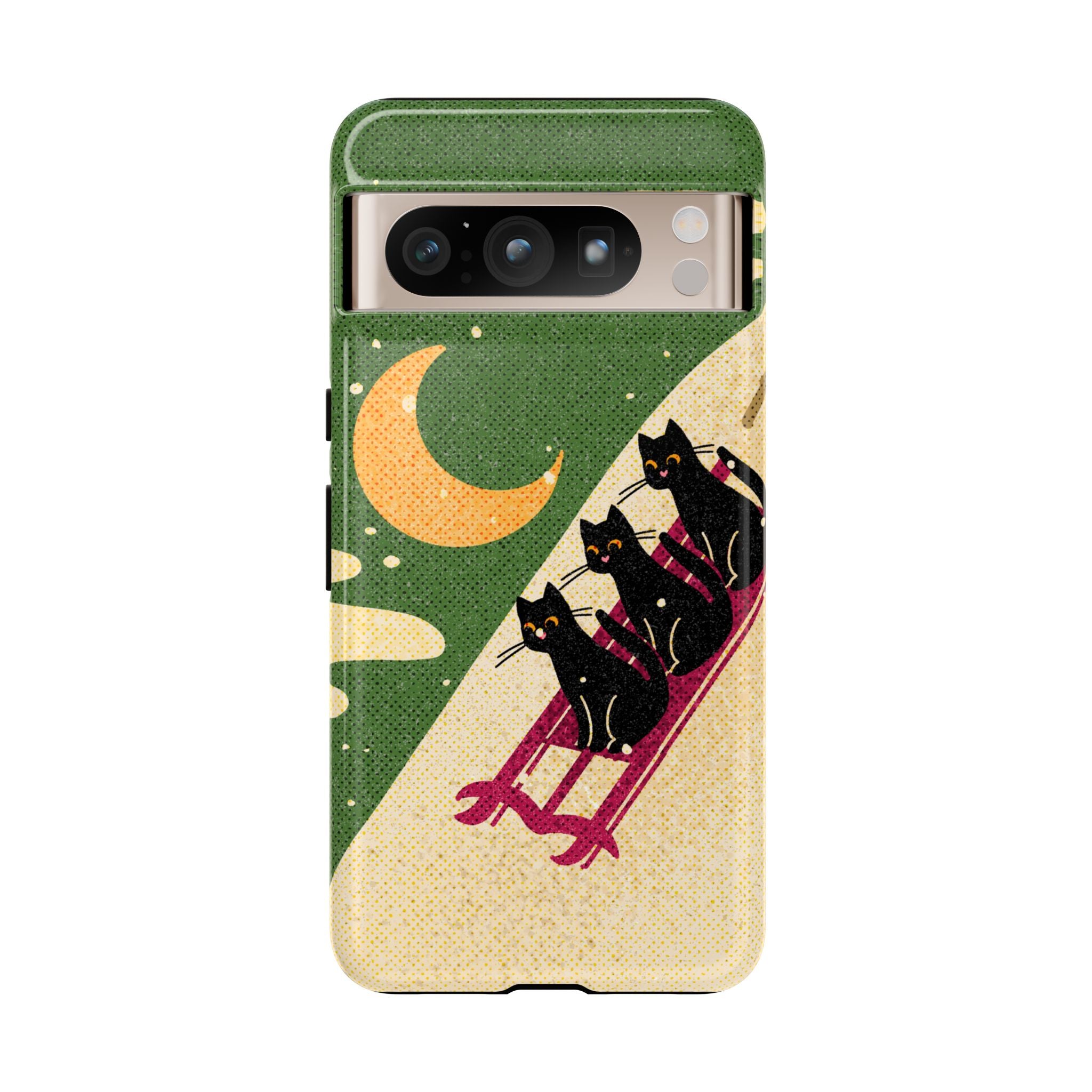 Sledding Kitties Phone Case