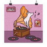 Music Lover Dog Art Print