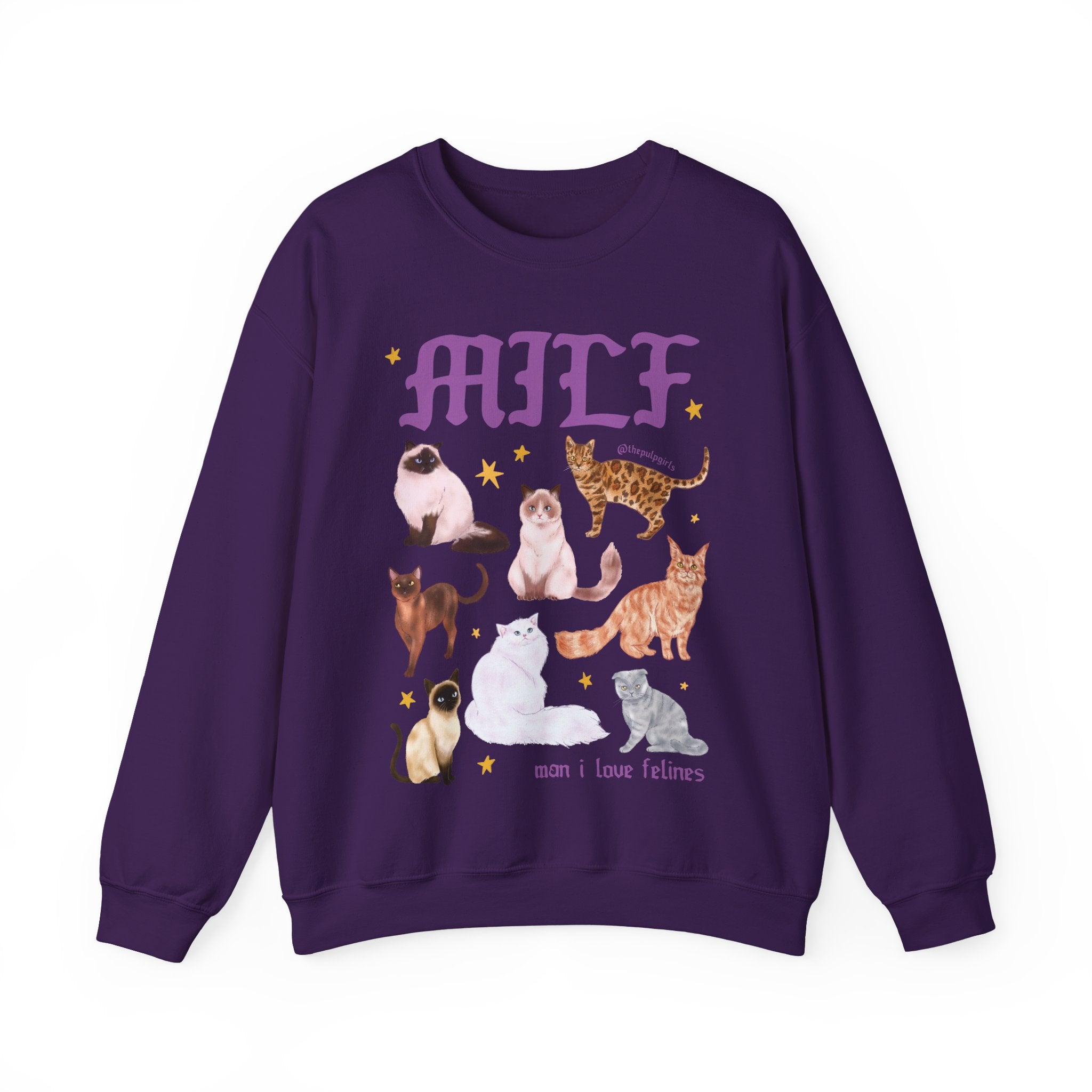 Man I Love Felines MILF Crewneck Sweatshirt