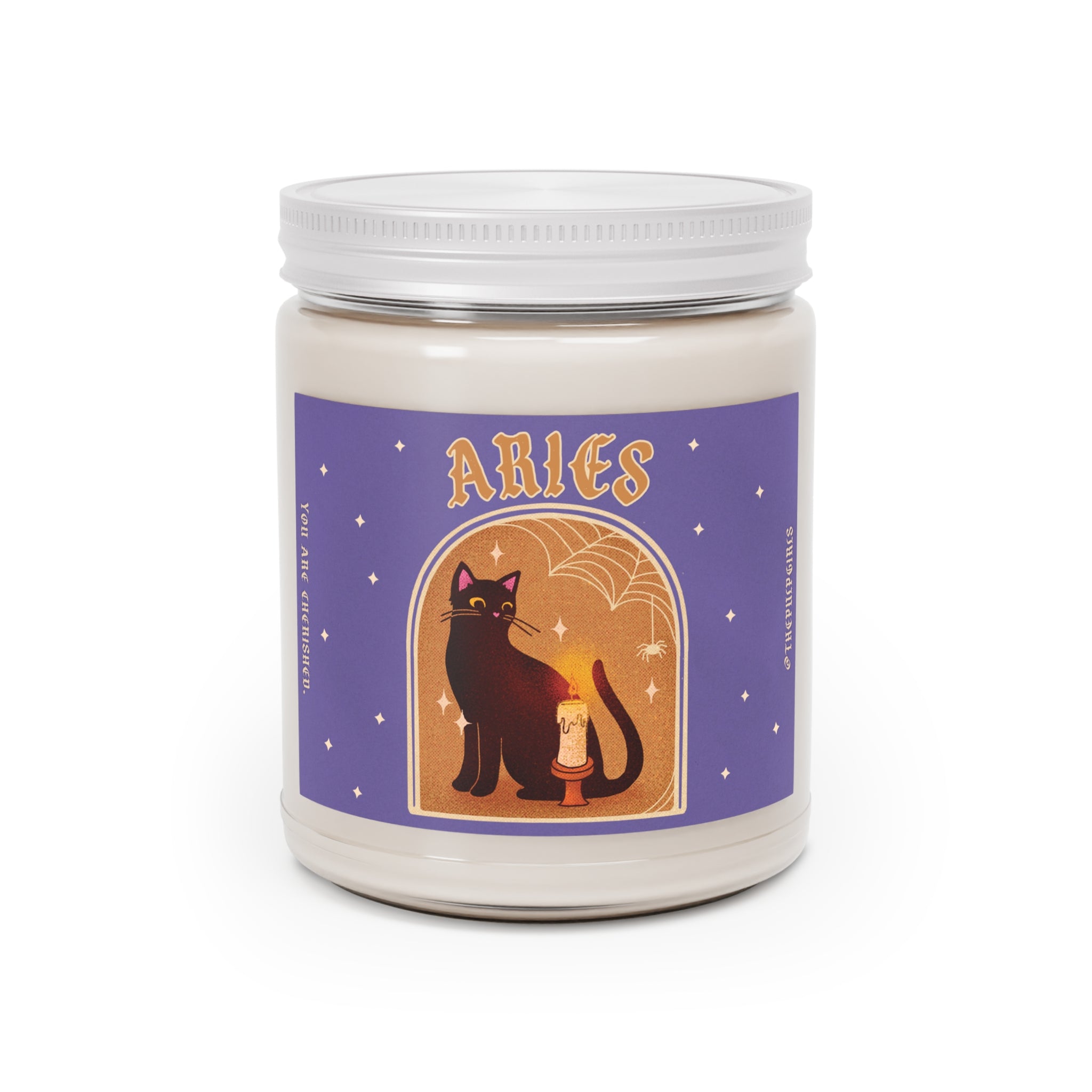 Aries Spooky Cat Astrology Candle