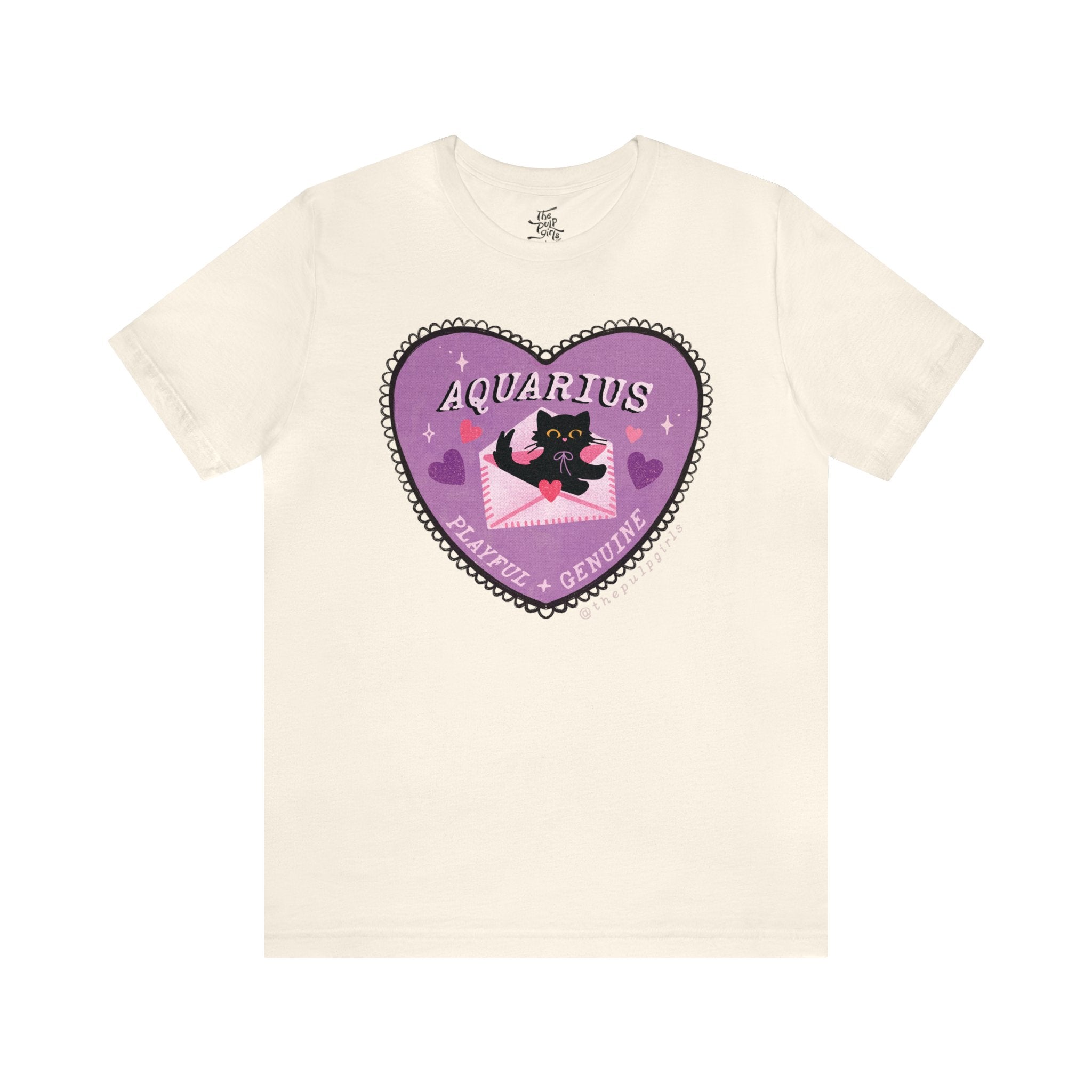 Aquarius Love Cat Astrology Tee