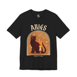 Aries Spooky Cat Astrology Tee