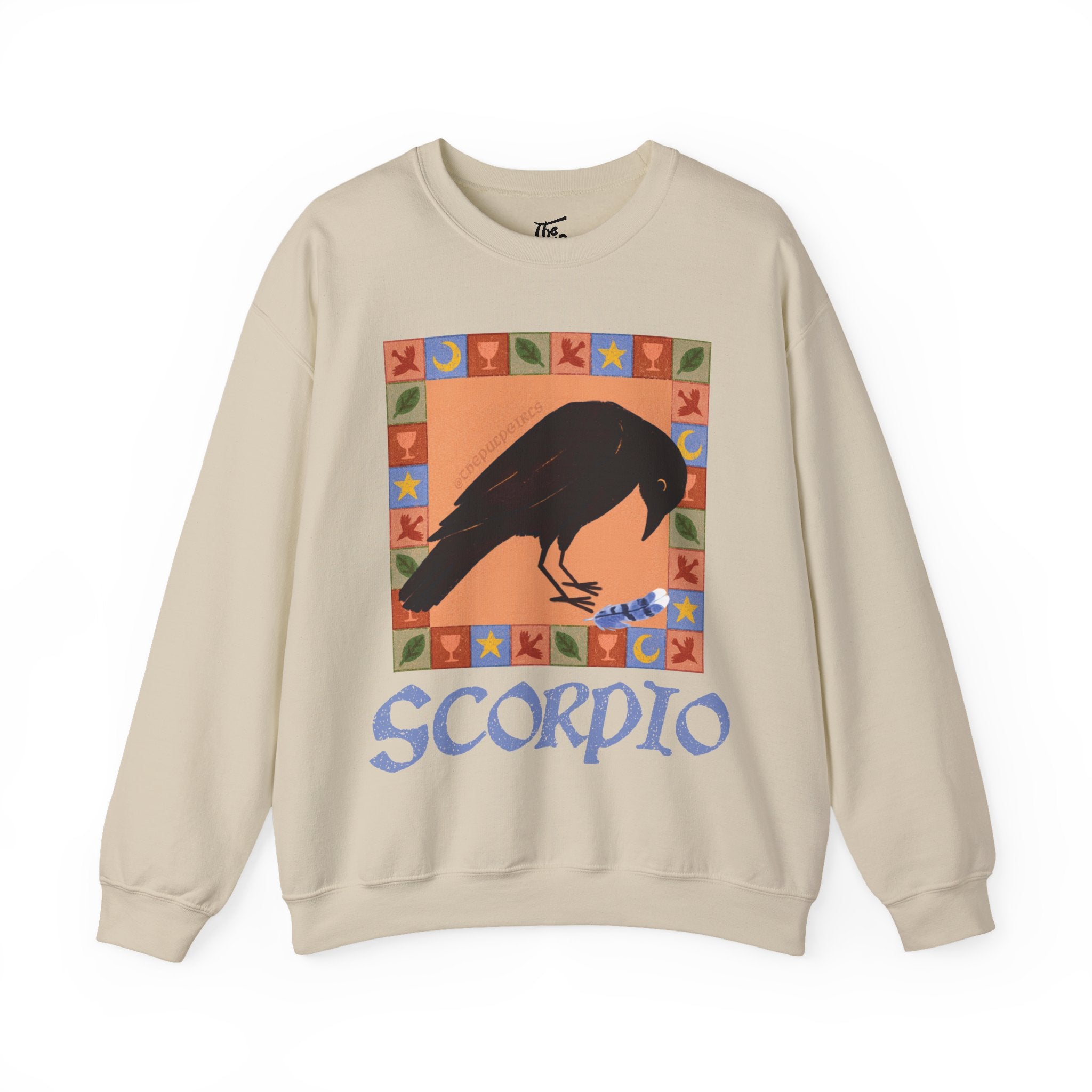 Scorpio Whimsical Crow Crewneck Sweatshirt