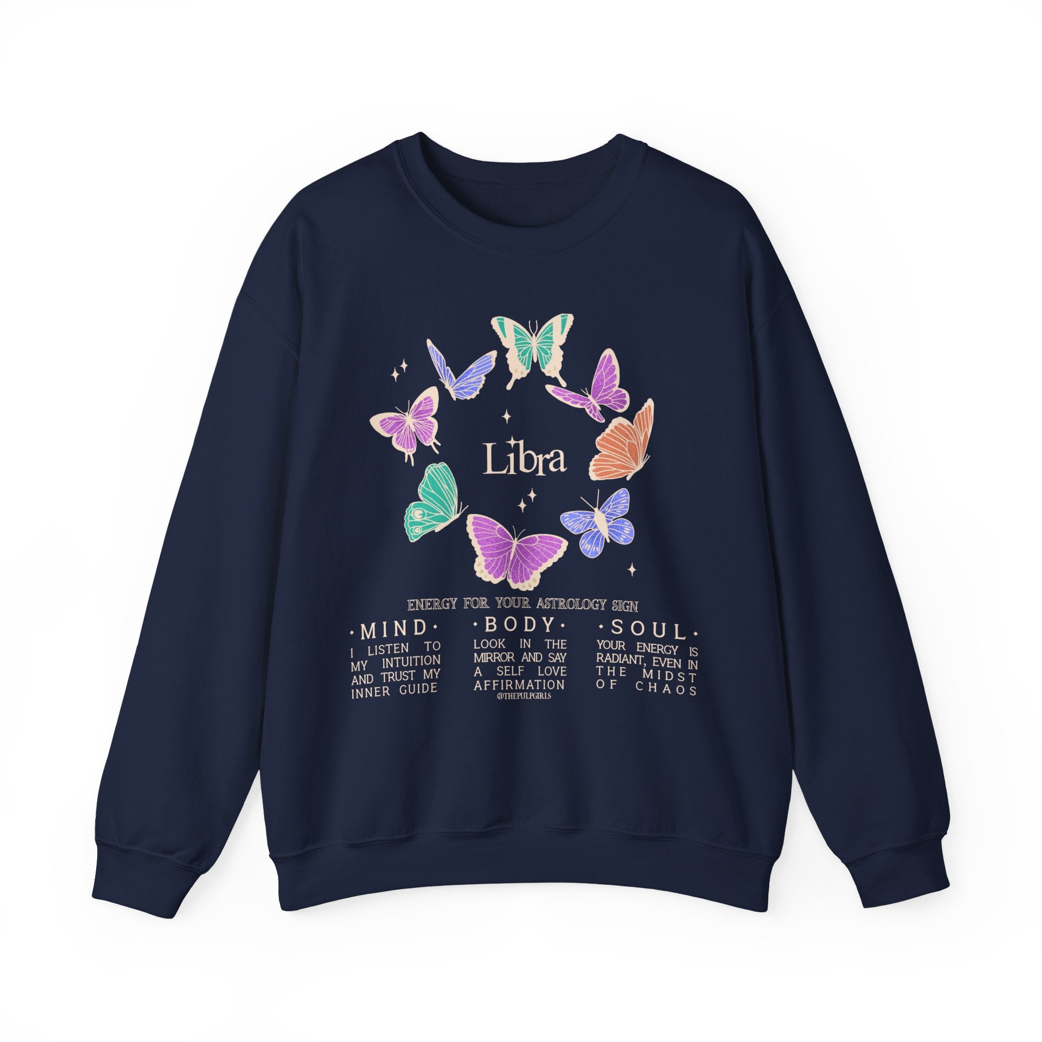 Libra Butterfly Astrology Crewneck