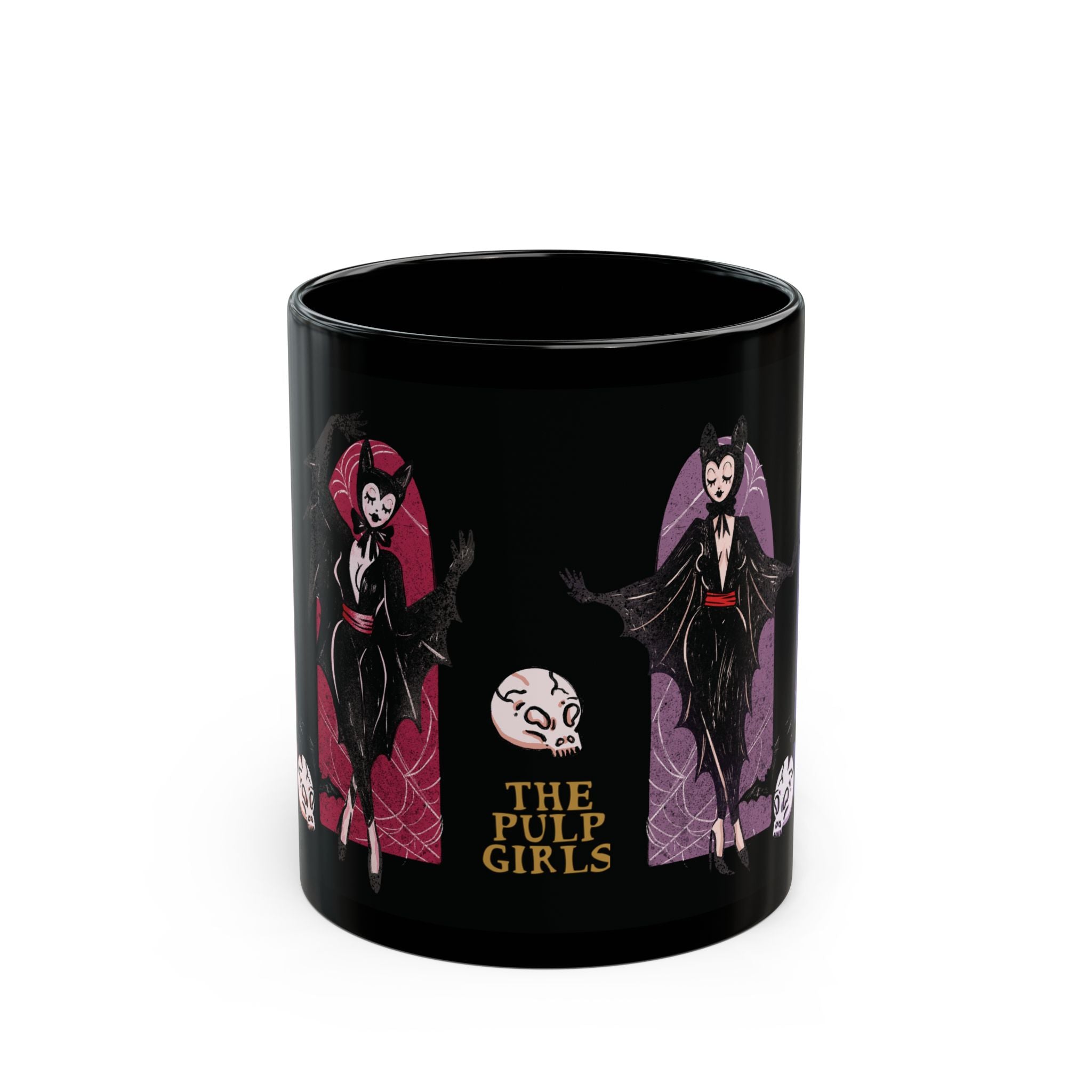Bat Babes Retro Halloween Mug