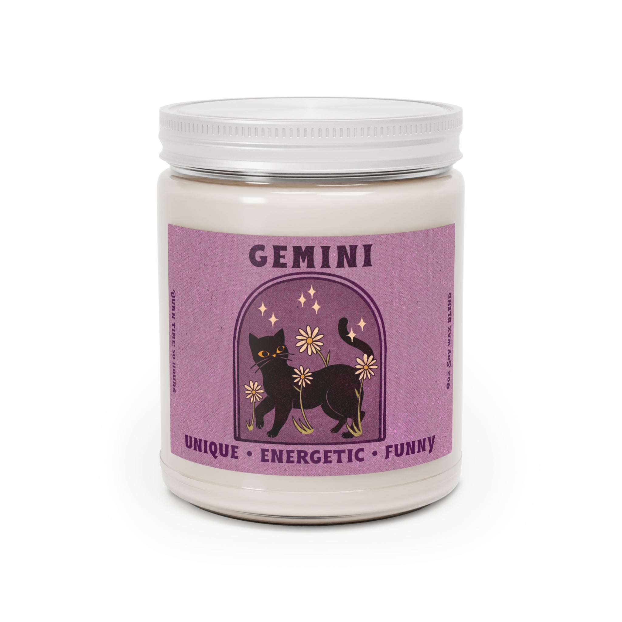 Gemini Cat Astrology Candle