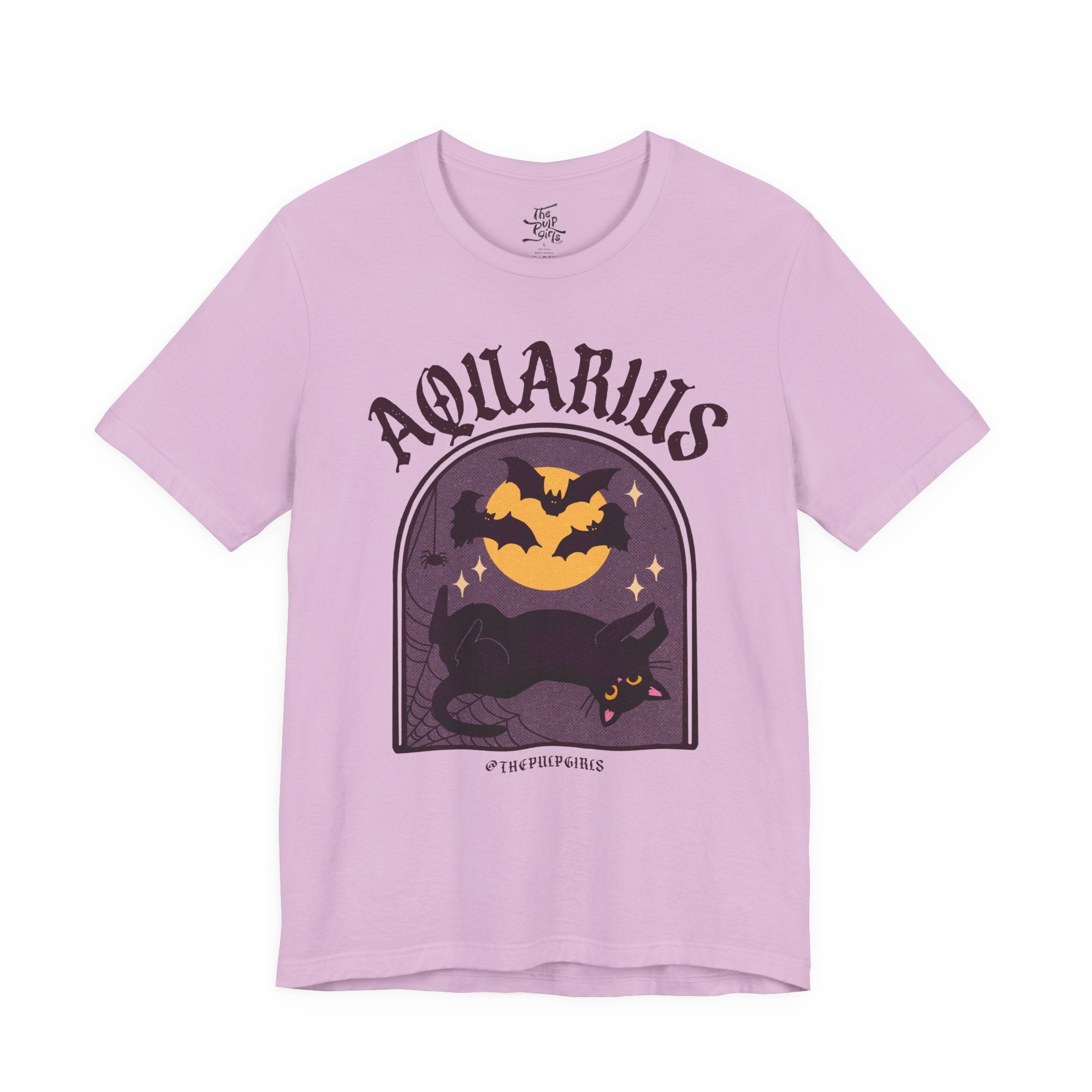 Aquarius Spooky Cat Astrology Tee