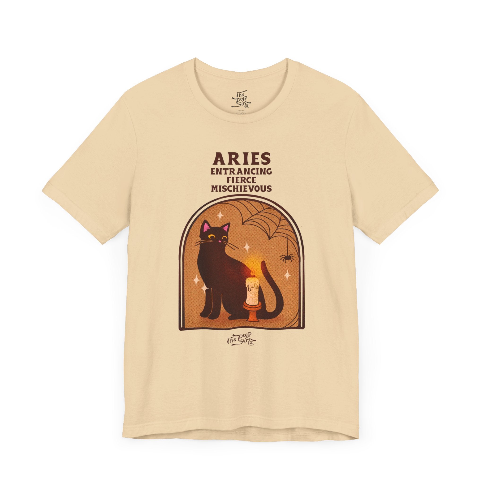 Spooky Aries Cat Astrology Tee