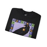 Aquarius Whimsical Crow Crewneck Sweatshirt
