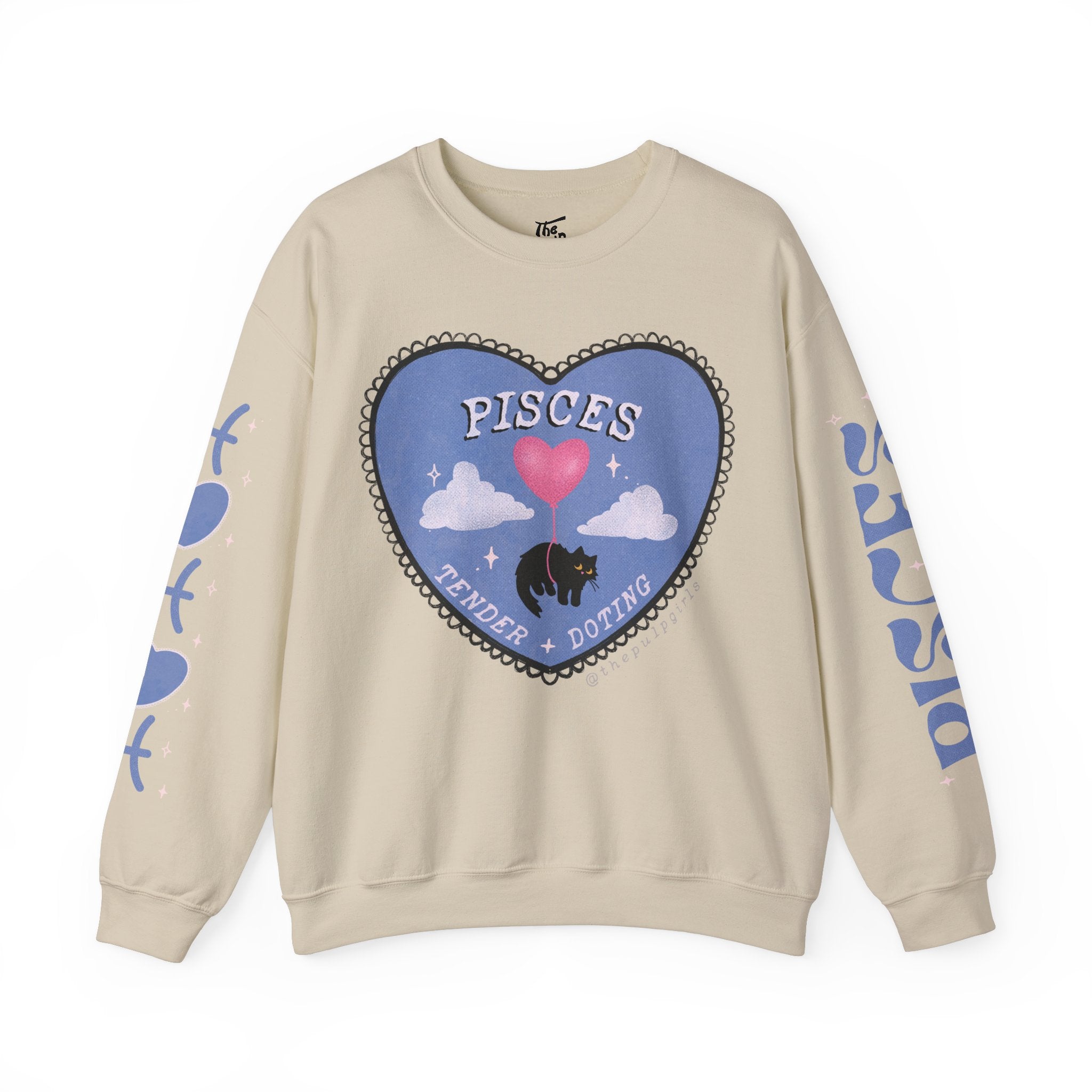 Pisces Love Cat Astrology Crewneck