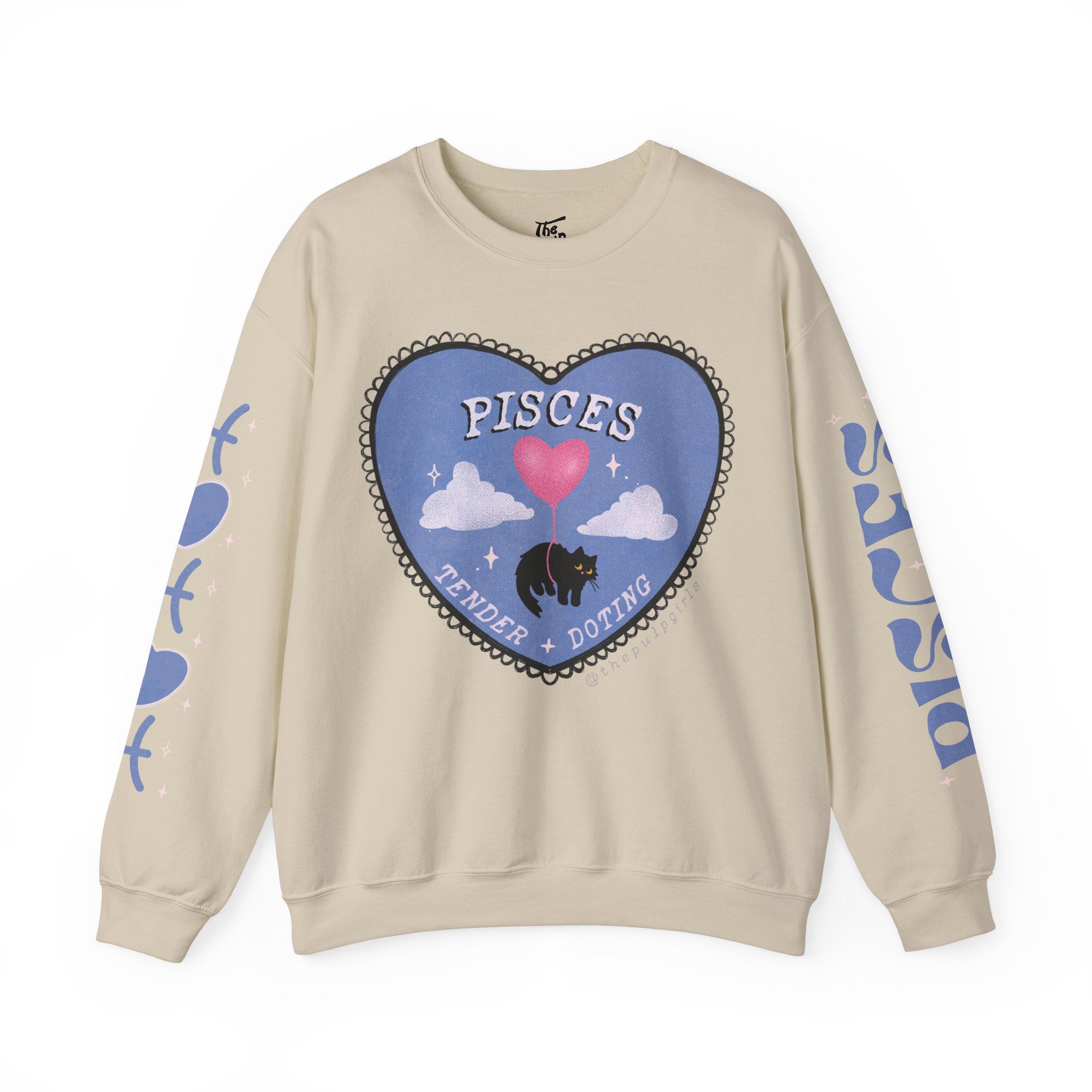 Pisces Love Cat Astrology Crewneck