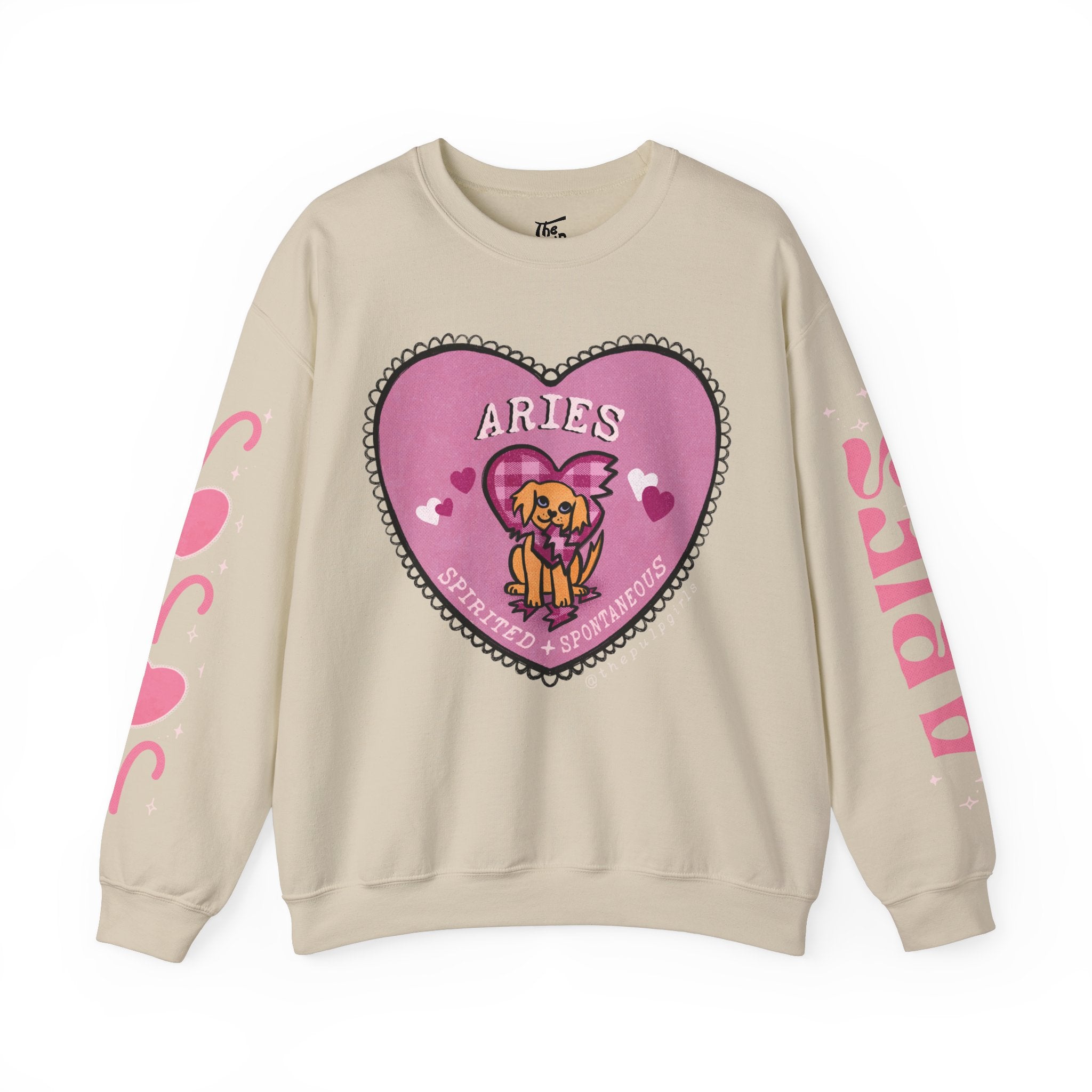 Aries Lover Dog Astrology Crewneck