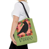 Virgo Whimsical Crow Tote Bag