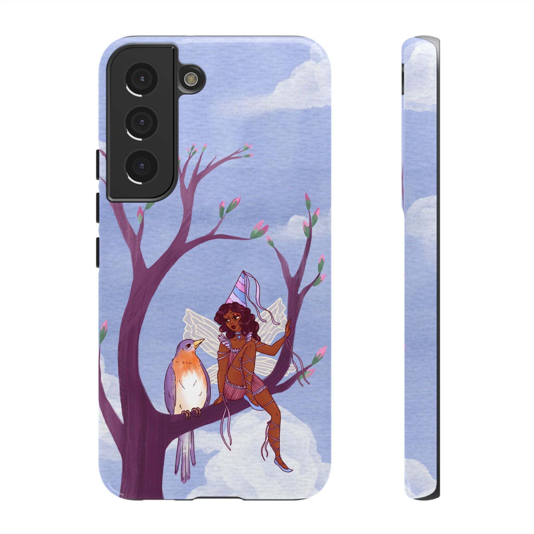 Purple Bird & Fairy Phone Case