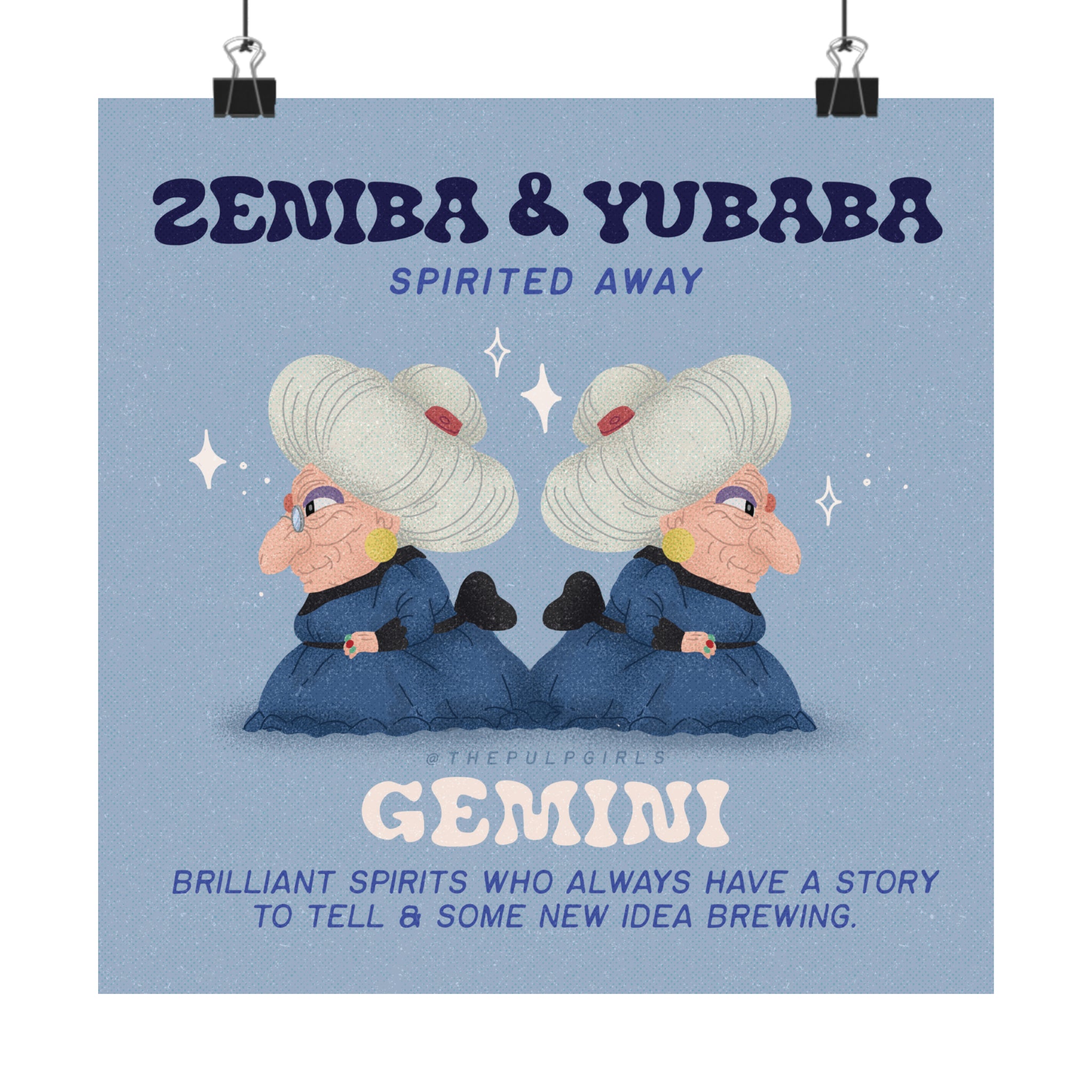 Studio Ghibli Fan - Zeniba & Yubaba - Gemini - Art Print