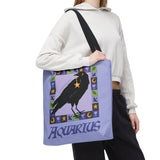 Aquarius Whimsical Crow Tote Bag