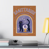 Sagittarius Spooky Cat Astrology Art Print